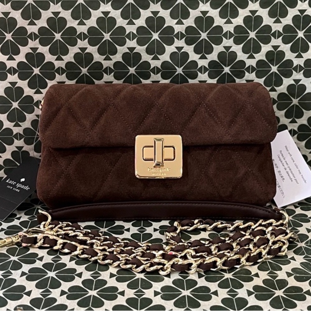 Kate Spade Carey Quilted Suede Mini Crossbody